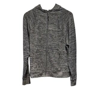 Athleta Zip Up Heather Grey‎ Hoodie Size Medium Cozy Athletic Casual Pockets